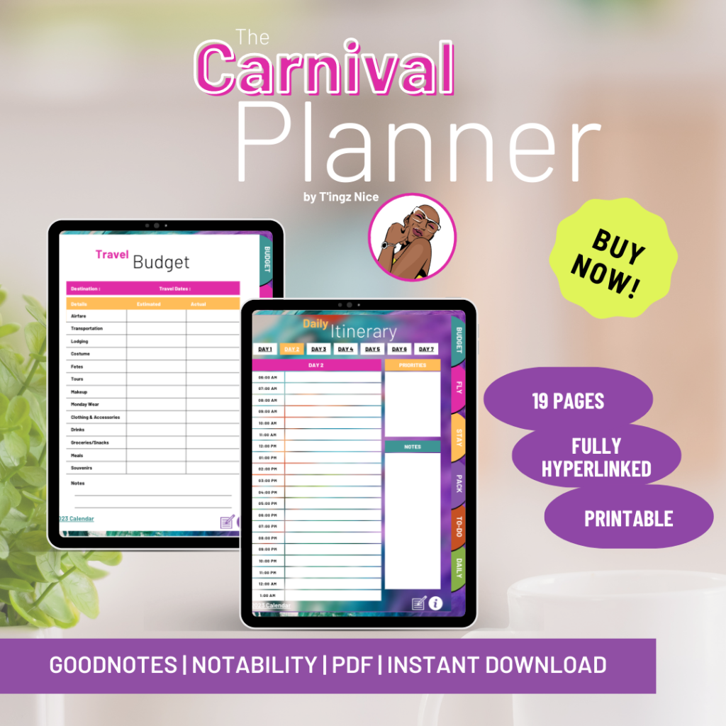 7-Day Digital Carnival Planner - 1st Edition | TingzNice